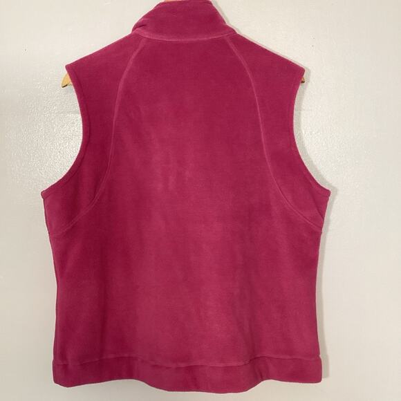 Columbia Vest Womens XL Pink Full Zip Fleece Outdoors Hiking Zipper Pockets Gorp - Picture 4 of 7